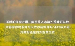 茶叶的保存之道，能否放入冰箱？茶叶可以放冰箱保存吗茶叶可以放冰箱保存吗?茶叶放冰箱冷藏好还是冷冻好黄圣依