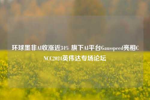 环球墨非AI收涨近34% 旗下AI平台Gausspeed亮相CNCC2024英伟达专场论坛-第1张图片-茶世界