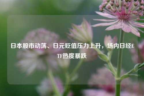 日本股市动荡、日元贬值压力上升，场内日经ETF热度暴跌-第1张图片-茶世界