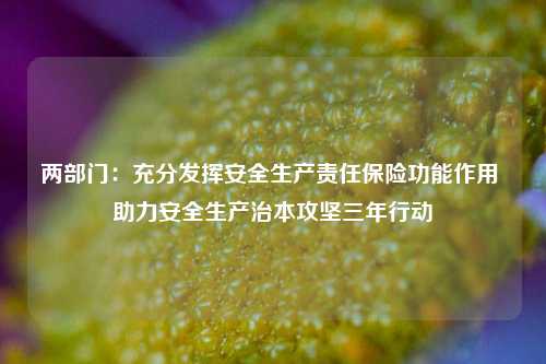 两部门：充分发挥安全生产责任保险功能作用 助力安全生产治本攻坚三年行动-第1张图片-茶世界