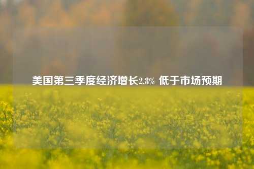 美国第三季度经济增长2.8% 低于市场预期-第1张图片-茶世界