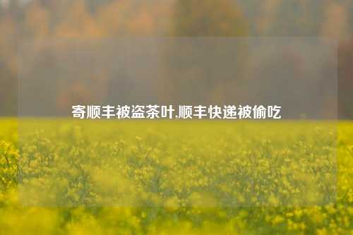 寄顺丰被盗茶叶,顺丰快递被偷吃-第1张图片-茶世界