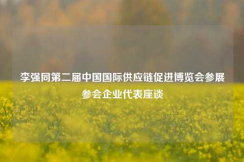 李强同第二届中国国际供应链促进博览会参展参会企业代表座谈-第1张图片-茶世界