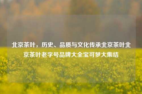 北京茶叶，历史、品质与文化传承北京茶叶北京茶叶老字号品牌大全宝可梦大集结-第1张图片-茶世界