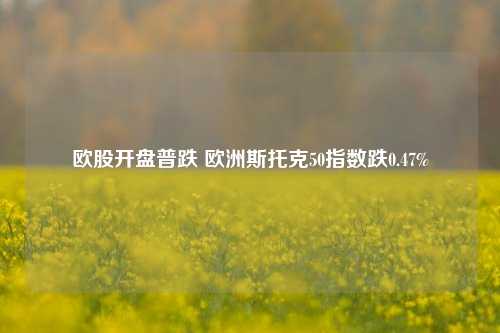 欧股开盘普跌 欧洲斯托克50指数跌0.47%-第1张图片-茶世界