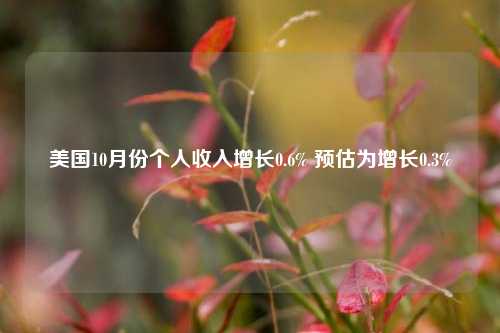 美国10月份个人收入增长0.6% 预估为增长0.3%-第1张图片-茶世界